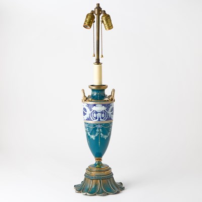 Lot 142 - Pate Sur Pate Porcelain Vase Mounted as a Lamp