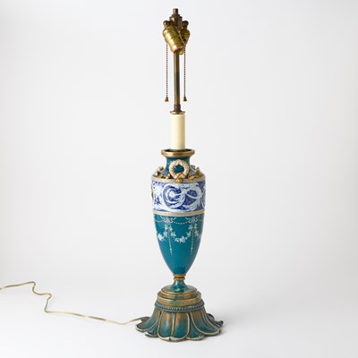 Lot 142 - Pate Sur Pate Porcelain Vase Mounted as a Lamp