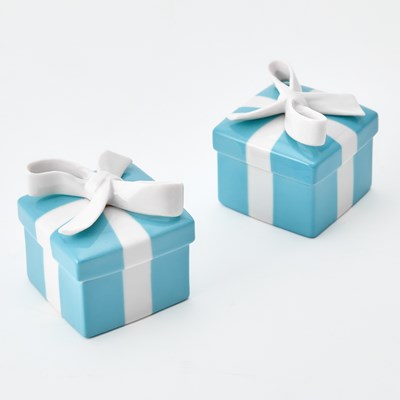 Lot Two Tiffany & Co. Classic Blue Porcelain Gift Boxes
