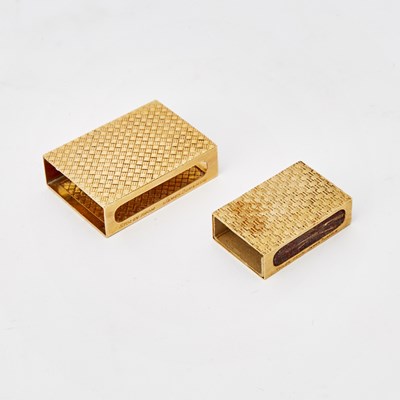 Lot 3137 - Two Cartier Gold Match Box Holders