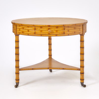 Lot 350 - Faux Bamboo Painted Occasional Table