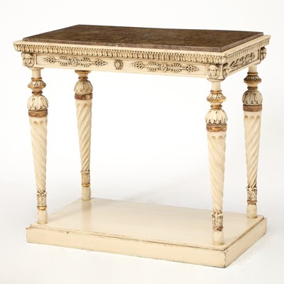Lot 385 - Neoclassical Style Marble Painted Console Table