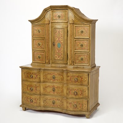 Lot 378 - Dutch Rococo Style Painted Cabinet