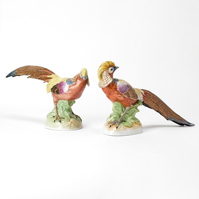 Lot 398 - Pair of Carl Thieme Dresden Porcelain Pheasants
