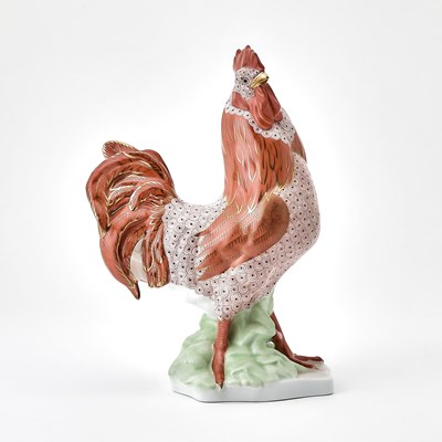 Lot 394 - Herend Porcelain Rooster Figure