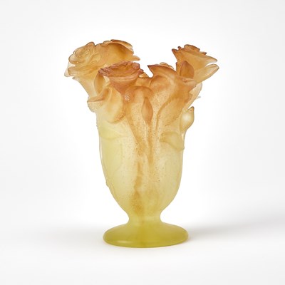 Lot 407 - Daum Pâte de Verre "Roses" Vase