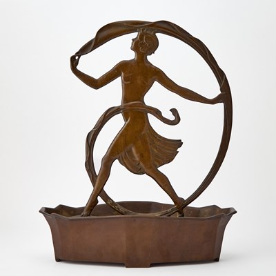 Lot 257 - Emory Seidel Patinated Bronze Figure of a Scarf Dancer