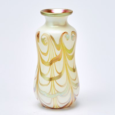 Lot 234 - Carder Steuben Decorated Aurene Blown Glass Vase