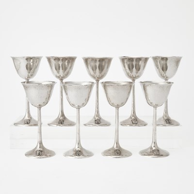 Lot 224 - Set of Twelve Lebolt Sterling Silver Cordials