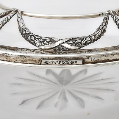 Lot 3165 - Modern Fabergé Sterling Silver and Glass Caviar Bowl