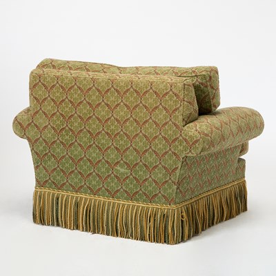 Lot 155 - Pair of Green Upholstered Club Chairs