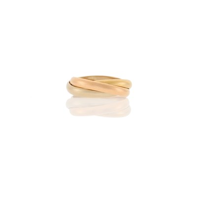 Lot 147 - Tricolor Gold Rolling Band Ring