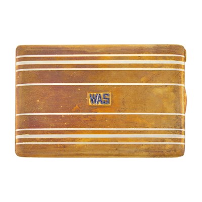 Lot 1062 - Cartier Gold, Platinum and Sapphire Cigarette Case