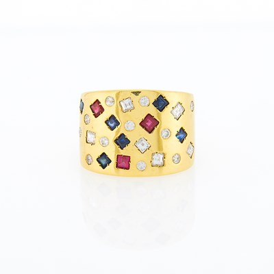 Lot 2334 - Gold, Ruby, Sapphire and Diamond Ring