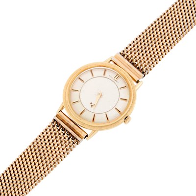 Lot 2174 - Longines Gold Mystery Dial Wristwatch with Gilt-Metal Bracelet