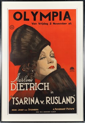 Lot 152 - A Dutch poster for Marlene Dietrich in The Scarlet Empress