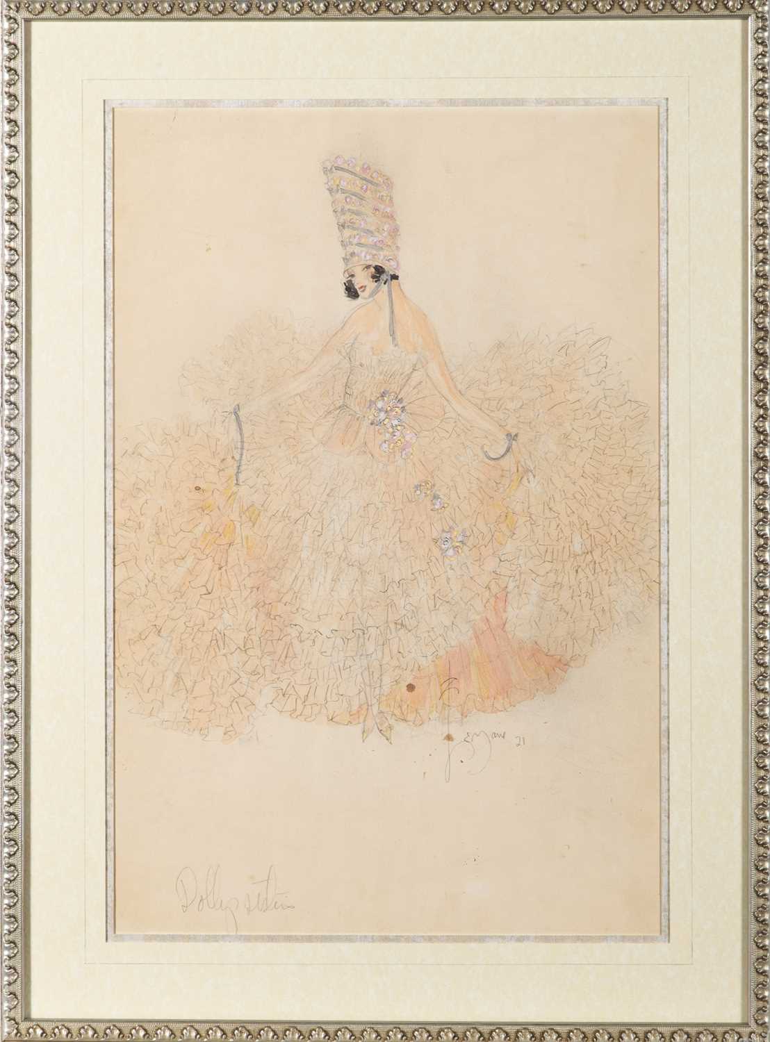 Lot 70 - Costume design for the Dolly Sisters in the Ziegfeld Follies of 1922.