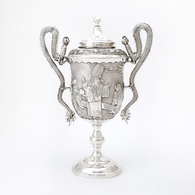 Lot 169 - Japanese Export Silver Covered Two-Handled Cup