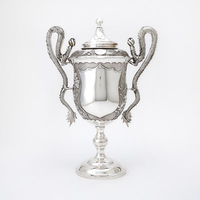 Lot 169 - Japanese Export Silver Covered Two-Handled Cup