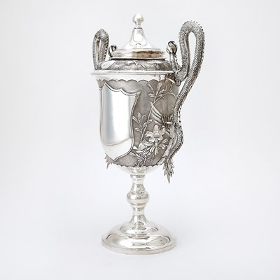 Lot 169 - Japanese Export Silver Covered Two-Handled Cup