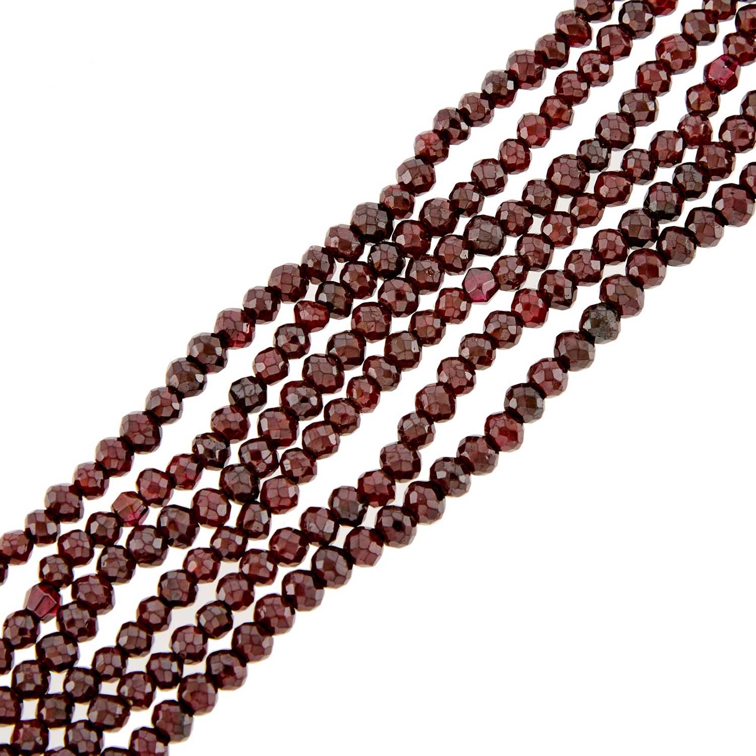 Lot 2301 - Six Strand Garnet Bead Bracelet