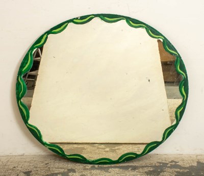 Lot 239 - Paint-Decorated Frameless Mirror