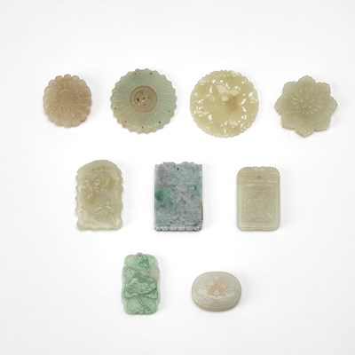 Lot 50 - A Group of Chinese Jade and Jadeite Articles