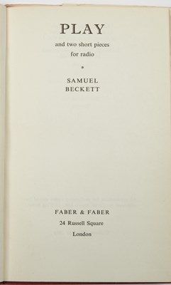 Lot 42 - The first edition of Play, signed by its first American director