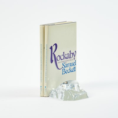 Lot 53 - Two first editions of Rockaby signed by Beckett's muse Billy Whitelaw, with a rock form cast gift