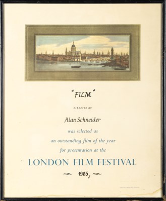 Lot 52 - Beckett watches Buster Keaton from the rafters in his only film