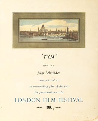 Lot 52 - Beckett watches Buster Keaton from the rafters in his only film