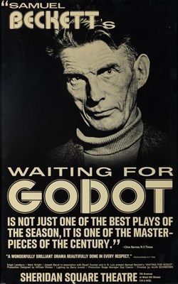 Lot 54 - An original poster for Schneider's return to Waiting for Godot