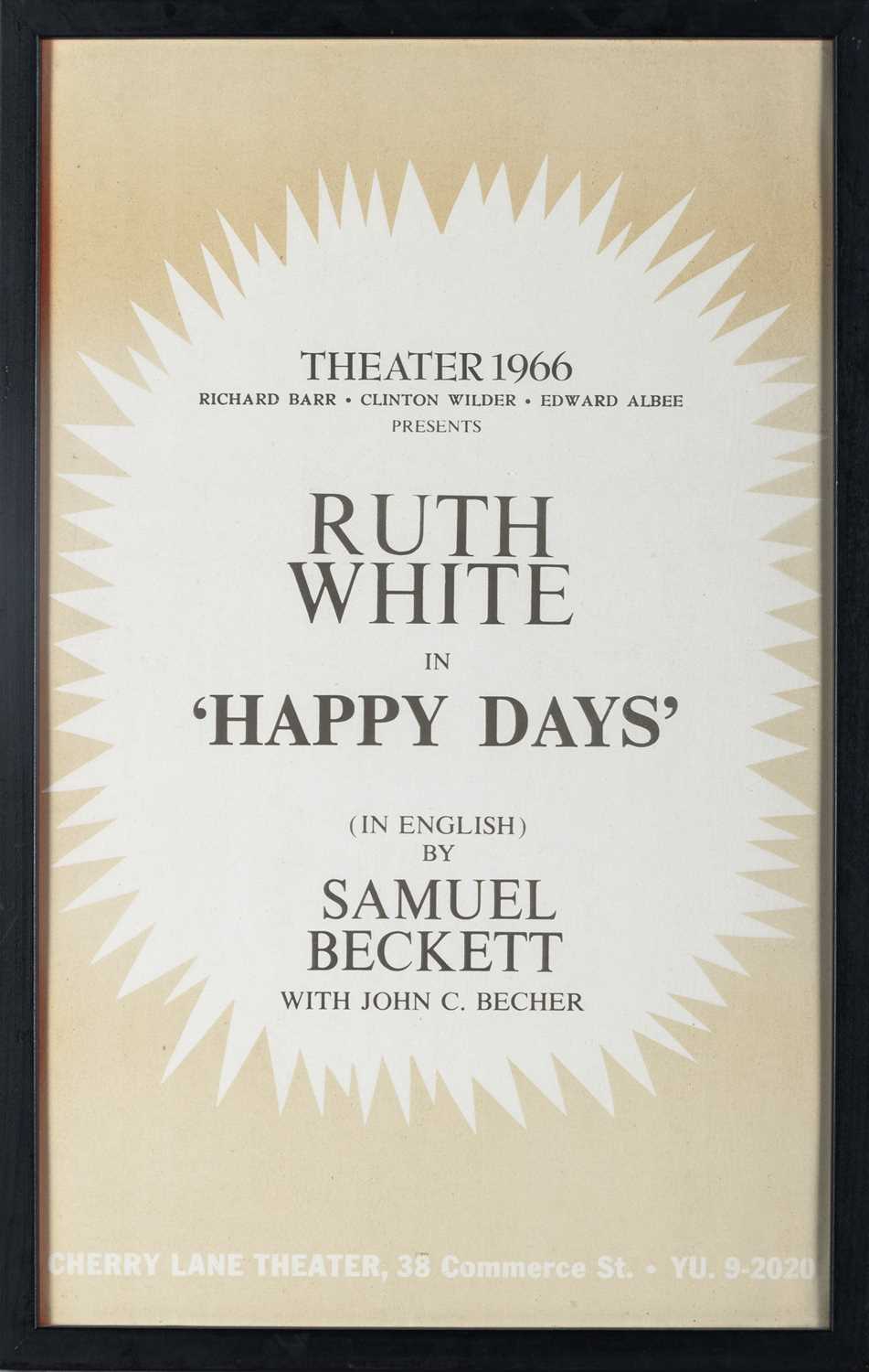 Lot 39 - An original poster for Happy Days, directed by Alan Schneider