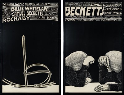 Lot 47 - Two graphically appealing original posters for Beckett plays