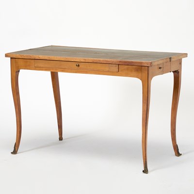 Lot 218 - French Provincial Leather Inset Fruitwood Table