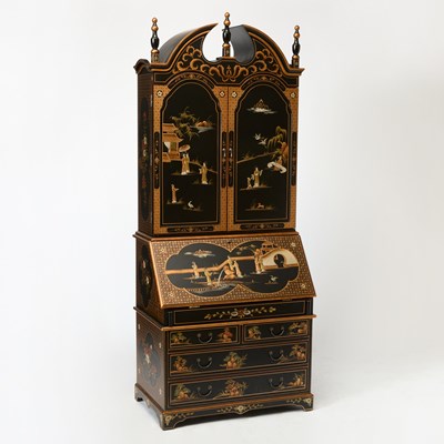 Lot 192 - George I Style Chinoiserie Decorated Secretary Cabinet