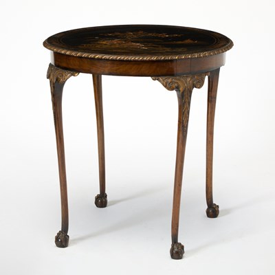 Lot 180 - George II Style Gilt and Chinoiserie Decorated Side Table