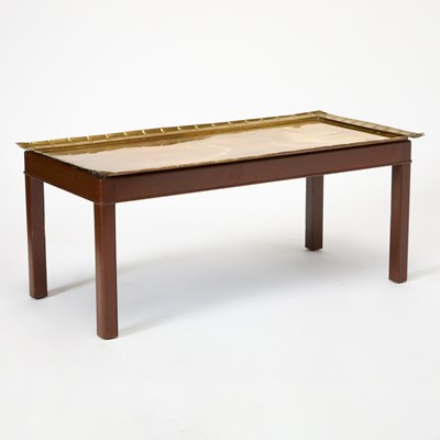 Lot 187 - Georgian Style Brass and Mahogany Coffee Table
