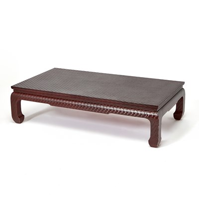 Lot 197 - Baker Furniture Raffia Ming Low Table