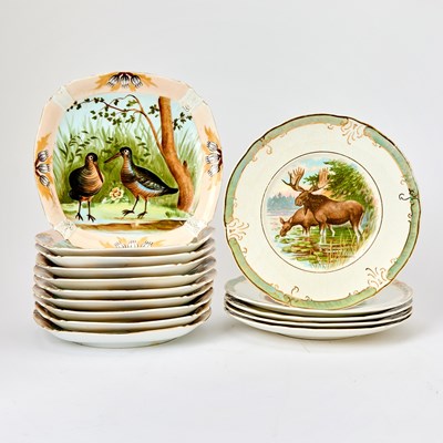 Lot 157 - Set of Ten Marx & Gutherz Austrian Porcelain Game Plates