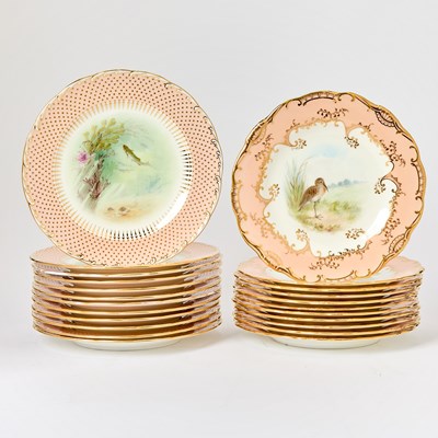 Lot 159 - Set of Eleven Mintons Porcelain Bird Decorated Plates, retailed by Tiffany & Co.