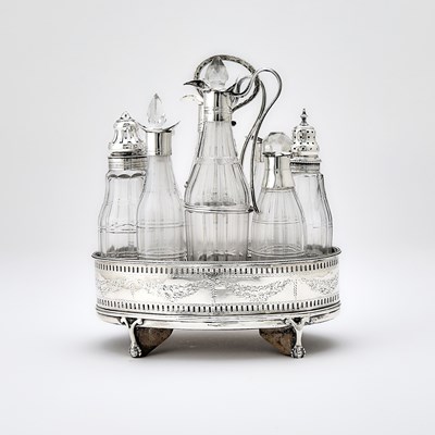 Lot 89 - George III Sterling Silver Cruet Set