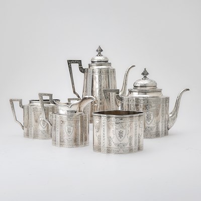Lot 104 - American Sterling Silver Five Tea and Coffee Service