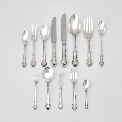 Lot 110 - Gorham Sterling Silver "English Gadroon" Pattern Flatware Service