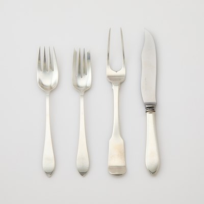 Lot 108 - Tiffany & Co. Sterling Silver "Faneuil" Pattern Flatware