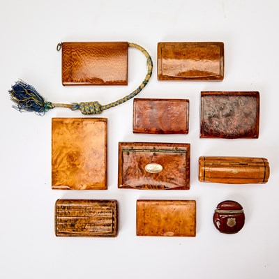 Lot 212 - Group of Ten Exotic Wood Cases