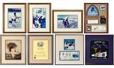 Lot 63 - Four photographs of Marylou Whitney at the Iditarod Sled Dog Race