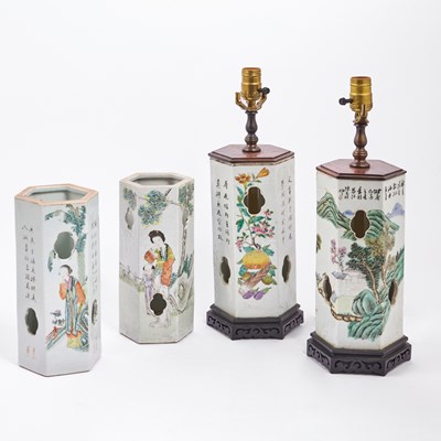 Lot 134 - Group of Four Chinese Enameled Porcelain Vases
