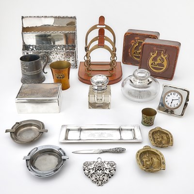 Lot 250 - Group of Equestrian Theme and Whitney-Related Desk Items