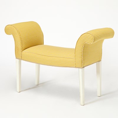 Lot 245 - George III Style Upholstered Window Bench